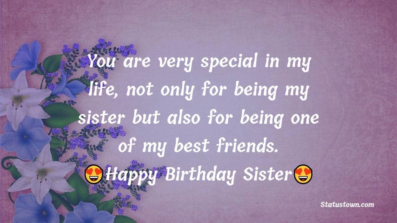 صورة birthday messages for sister