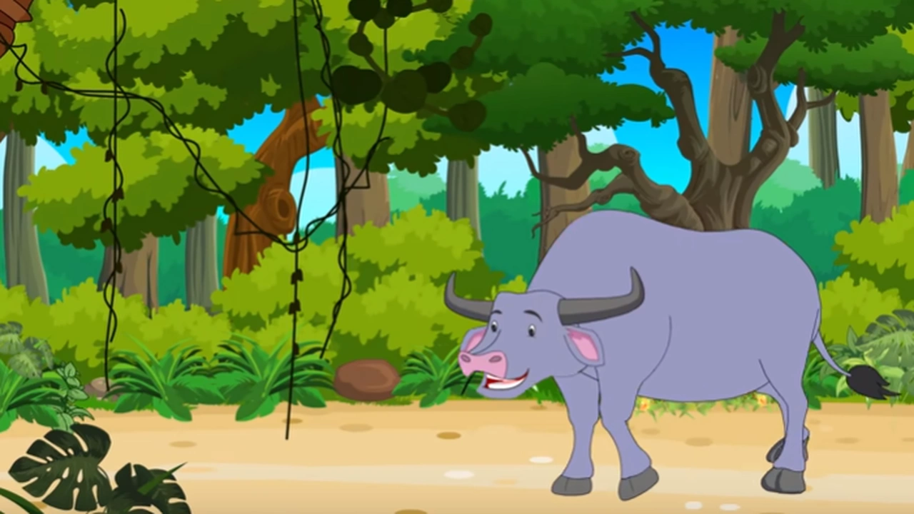 صورة قصص اطفال قصيرة جدا ومفيدة بالصور : قصة الثور الذكي