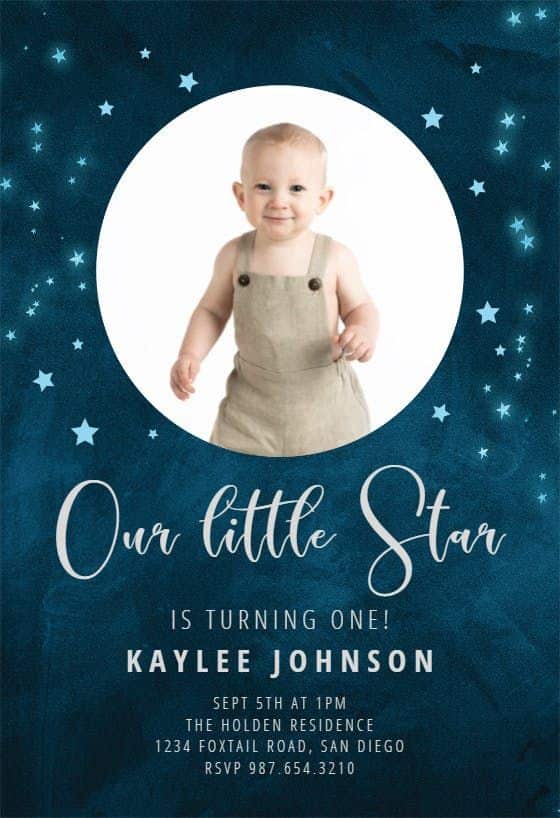 baby boy birthday invitation message