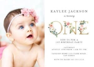baby girl first birthday invitation message