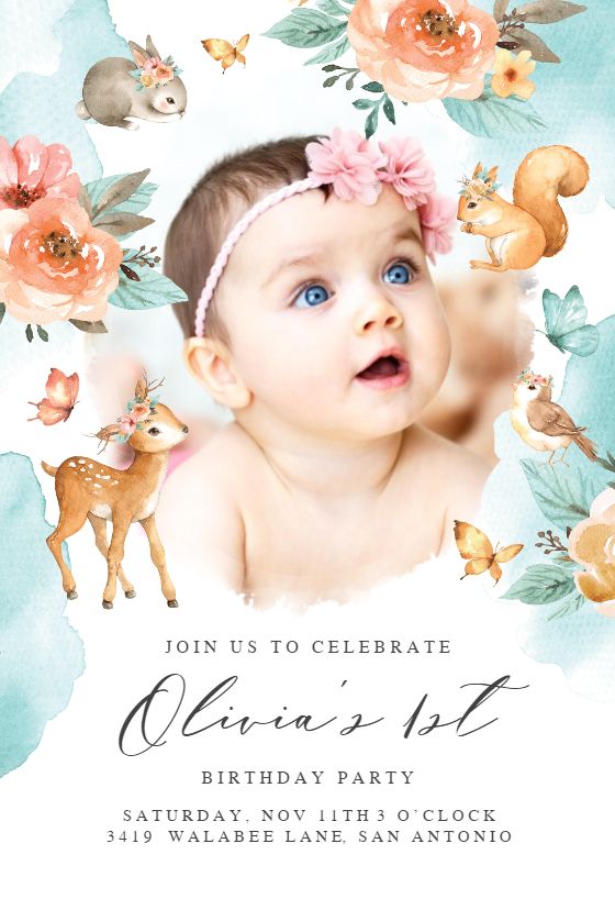 baby girl first birthday invitation message