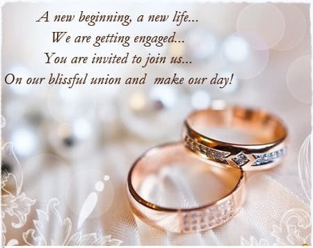 engagement invitation message