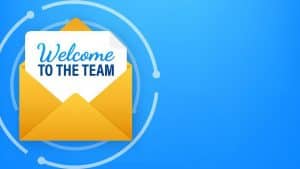 welcome message for new member in team