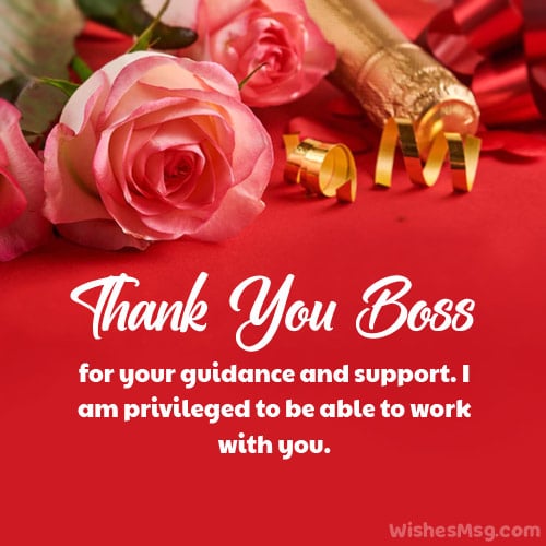 words of appreciation to the boss