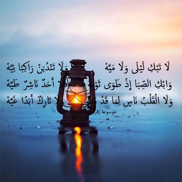 أبيات شعرية في بحر المتقارب