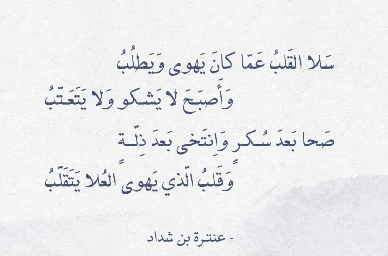 أبيات شعرية من البحر الطويل