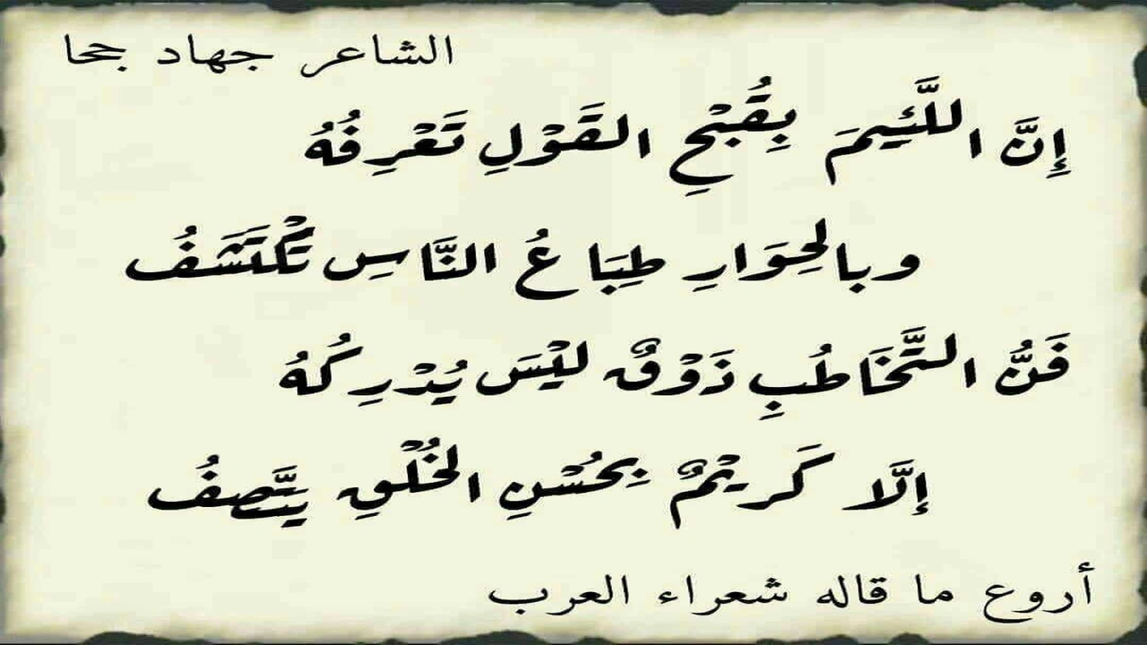 صورة ابيات شعر ذم وشتم