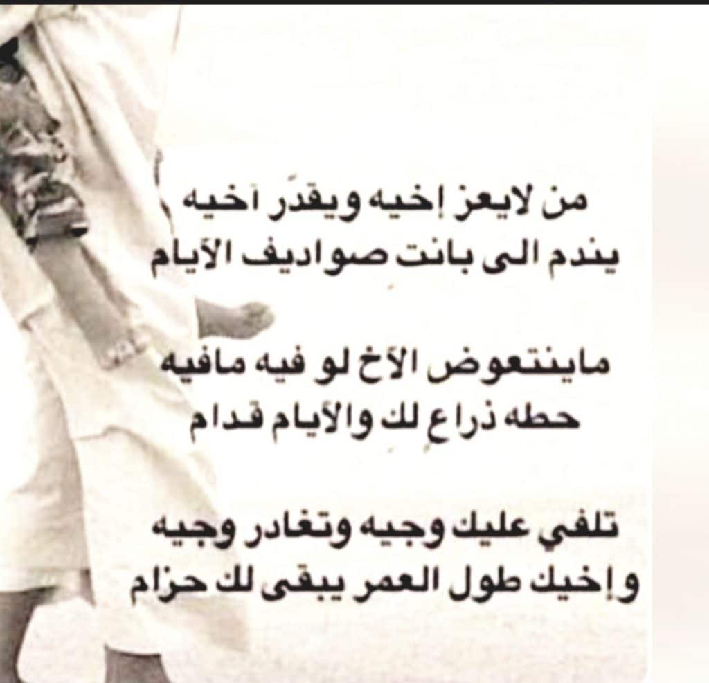 ابيات شعرية عن الاخوة