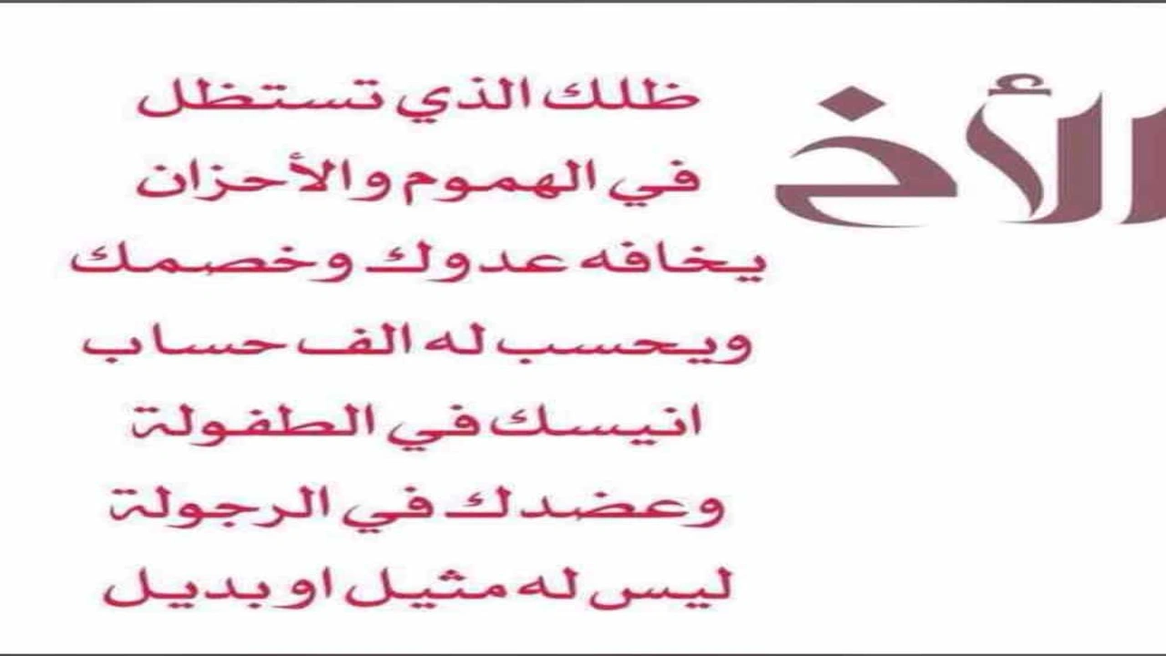 صورة ابيات شعرية عن الاخوة