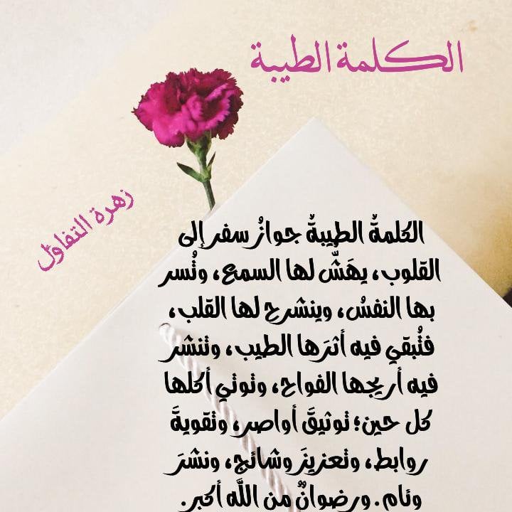 اجمل ما قيل عن الكلمة الطيبة