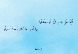 اشعار عن الدار