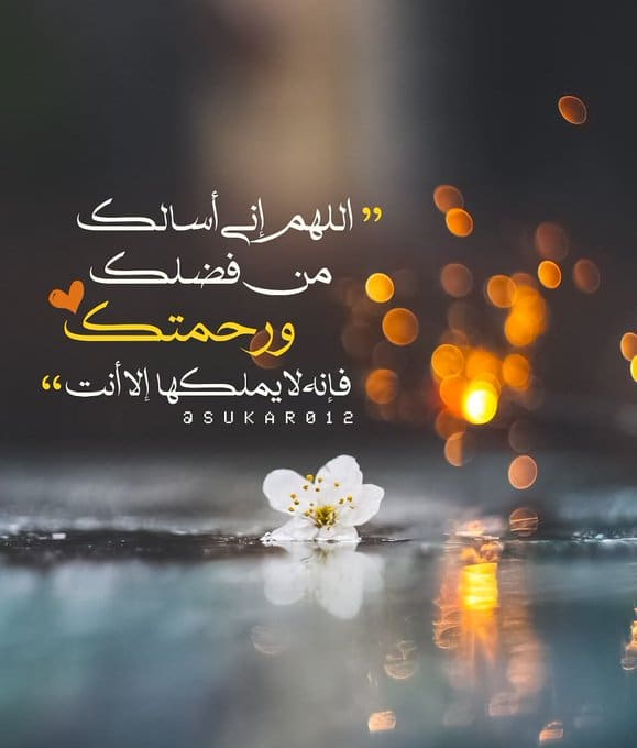 اللهم نسالك من فضلك ورحمتك فانه لايملكها الا انت