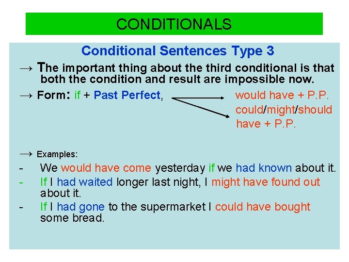 امثلة على قاعدة conditional sentences with present and future forms 