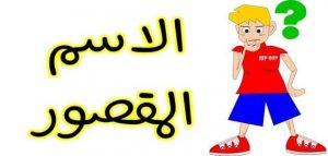 امثلة عن الاسم المقصور
