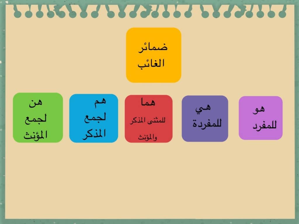 امثله عن ضمائر الغائب