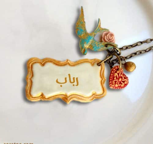 بوستات مكتوب عليها اسم رباب