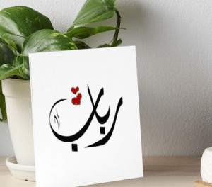 بوستات مكتوب عليها اسم رباب