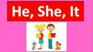 تدريبات على he she it