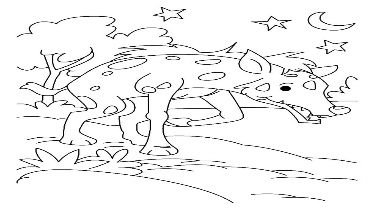 صورة تلوين رسومات ضبع