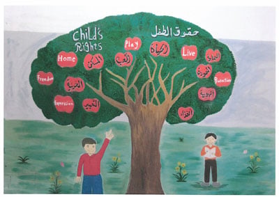 تلوين رسومات عن حقوق الطفل