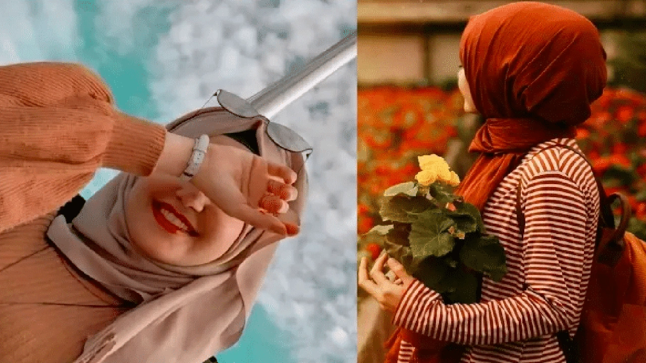 صورة خلفيات تيك توك فخمه للبنات محجبات