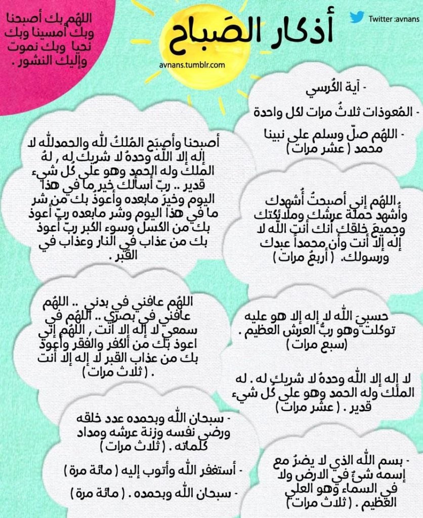 دعاء الصباح والمساء