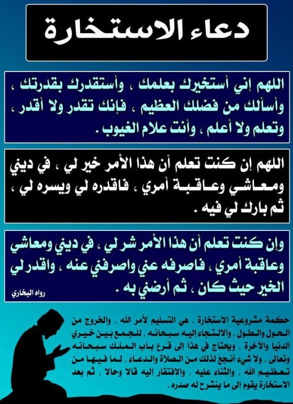 دعاء صلاة الاستخارة