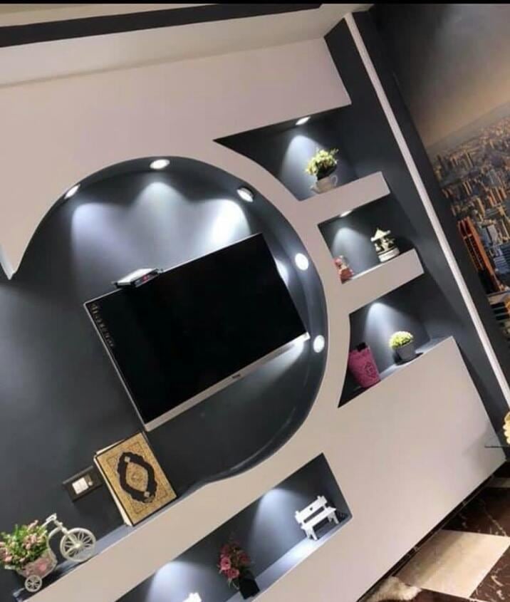 ديكورات تلفزيون ديكور شاشات خشب، ديكور شاشات بلازما جبس بورد 