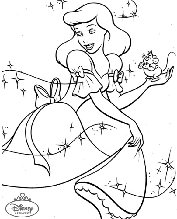 رسومات تلوين اميرات ديزني