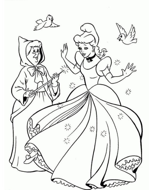 رسومات تلوين اميرات ديزني