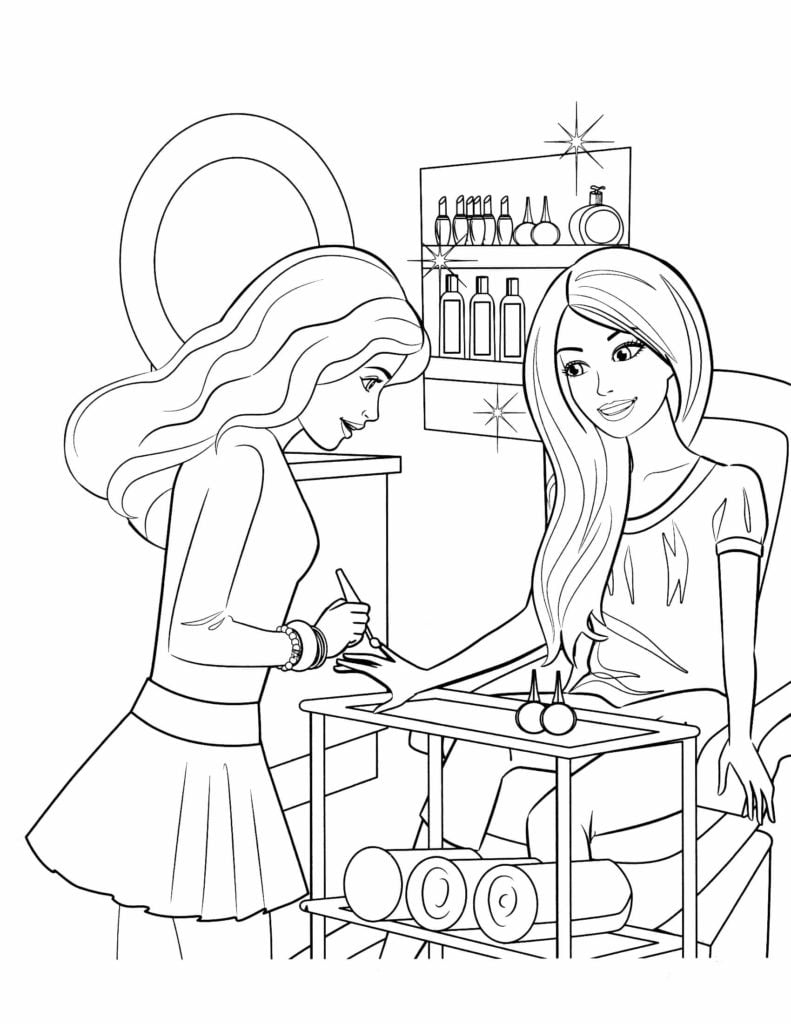 رسومات تلوين باربي