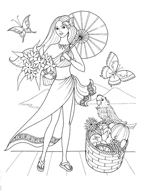 رسومات تلوين باربي