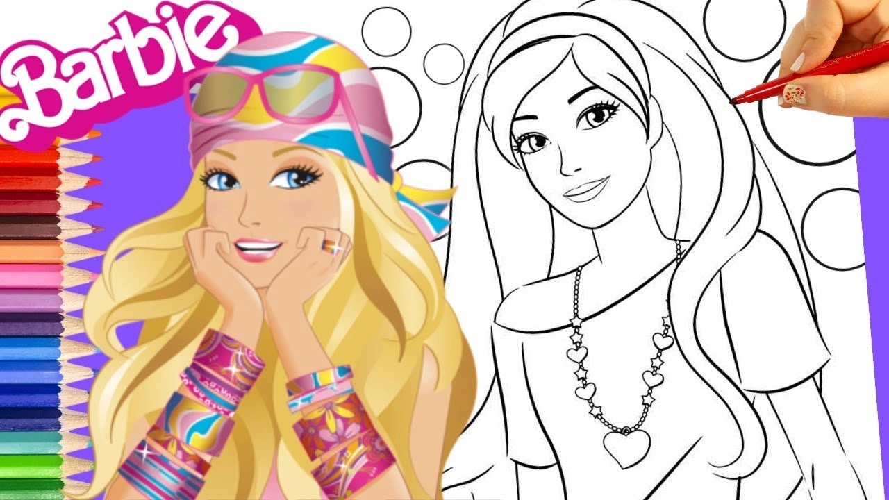 صورة رسومات تلوين باربي