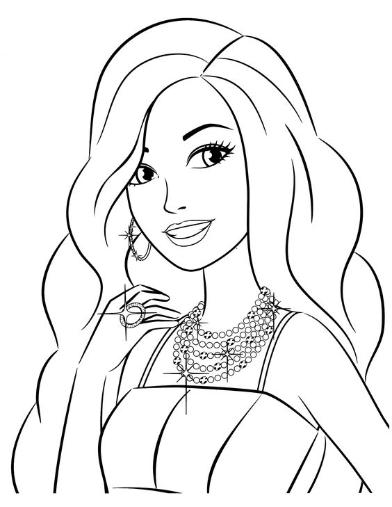 رسومات تلوين باربي