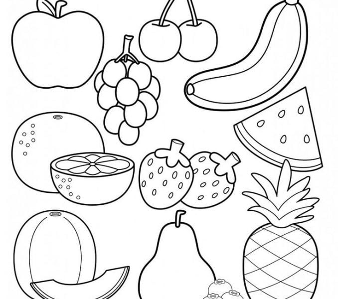 رسومات تلوين تفاح