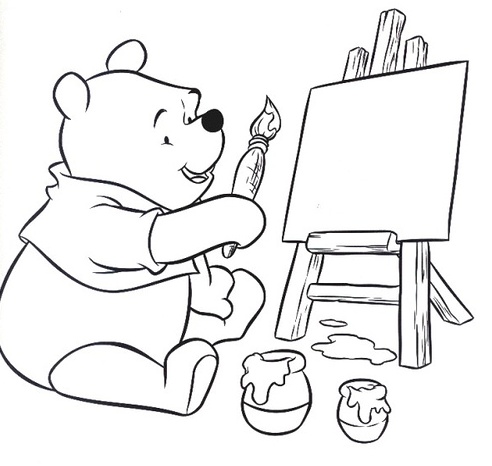 رسومات تلوين دب العسل