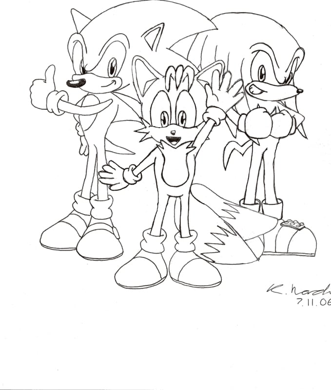 رسومات تلوين سونيك