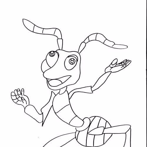 رسومات تلوين نمل