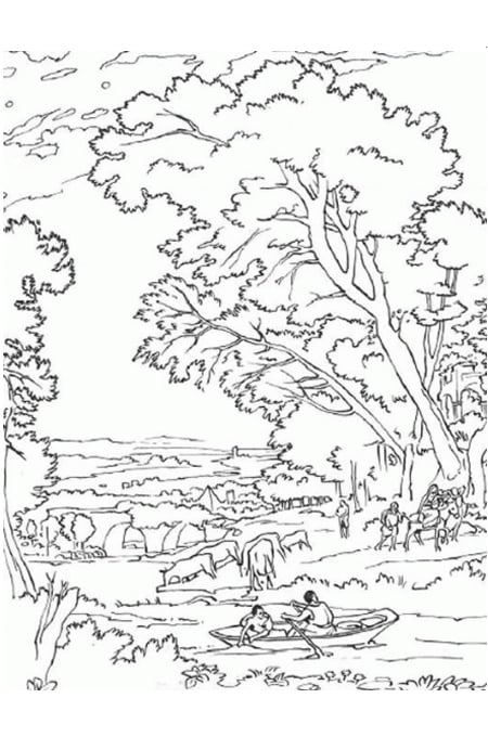 رسومات غابات للتلوين