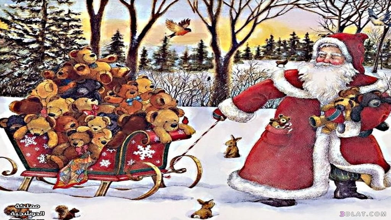 صورة رسومات للتلوين عن بابا نويل