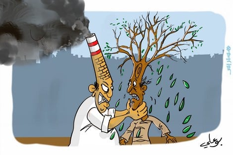 رسومات للتلوين عن تلوث البيئة