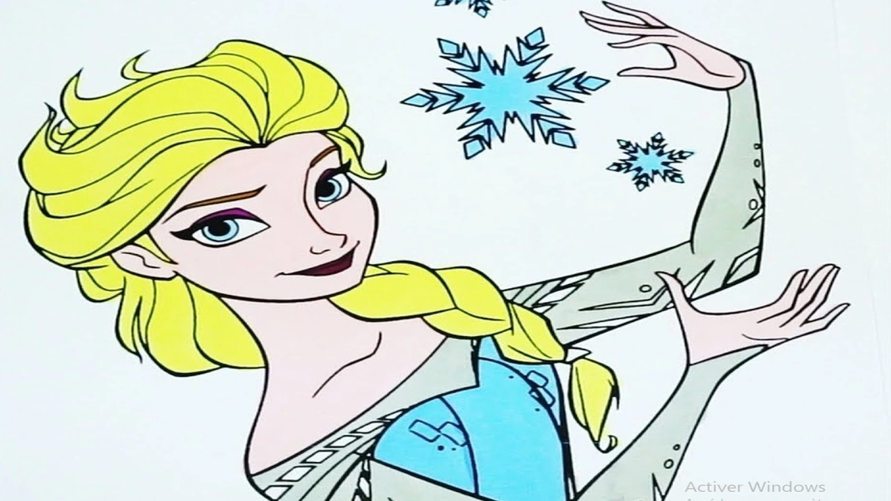 صورة رسومات للتلوين فروزن