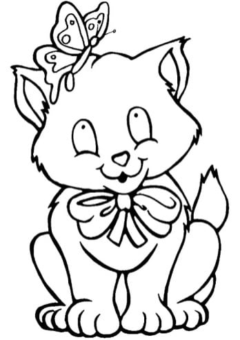 رسومات للتلوين قطط