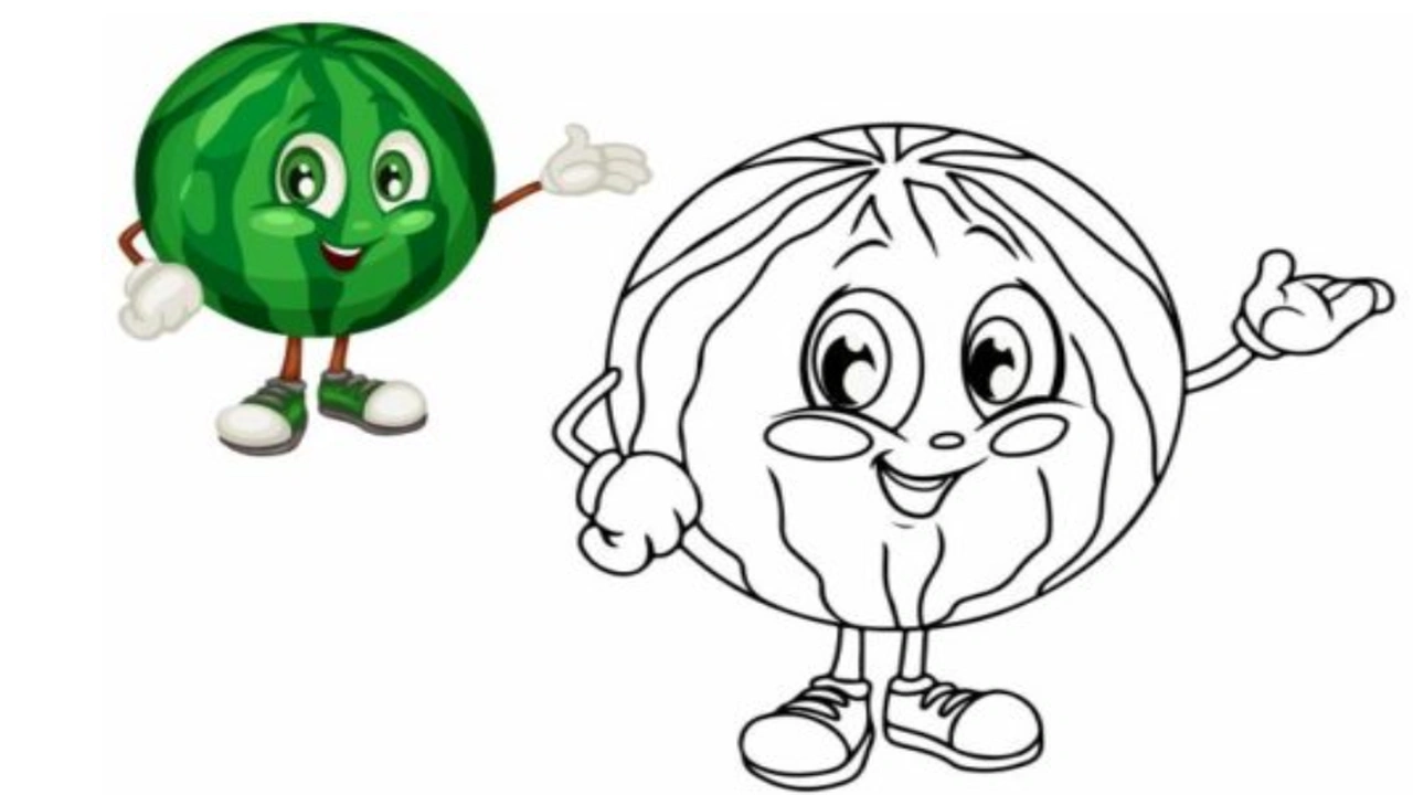 صورة رسومات للتلوين مع النموذج