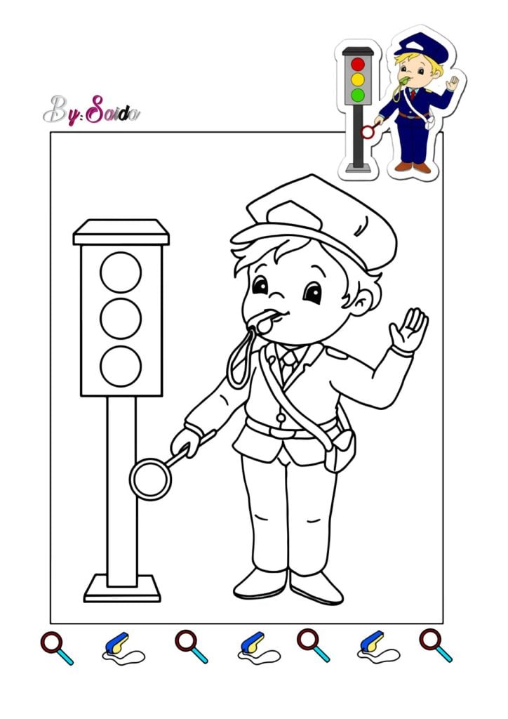 رسومات للتلوين مع النموذج