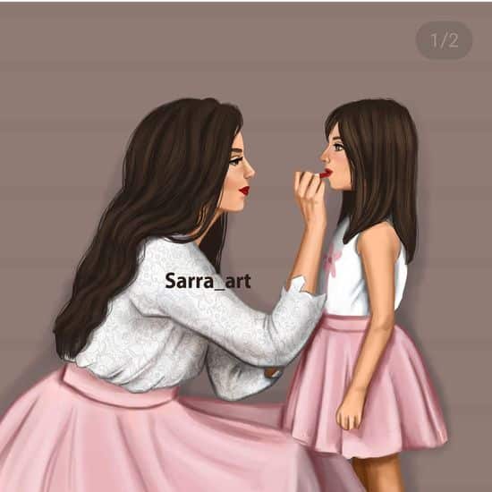 رمزيات ام وبنتها كرتون