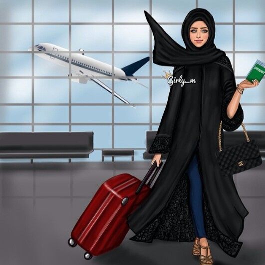 رمزيات سفر بنات محجبات