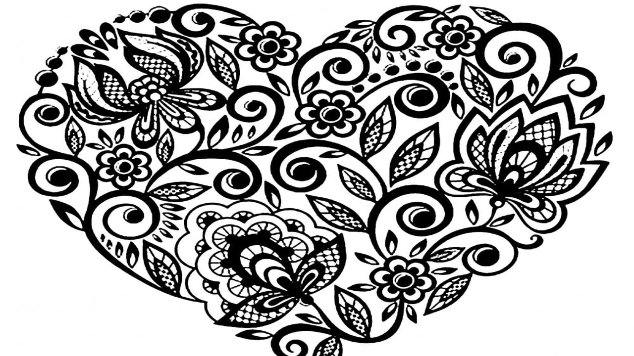 صورة زخرفة تخطيط القلب