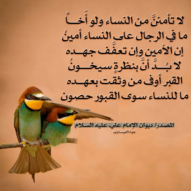 شعر الامام علي عن النساء