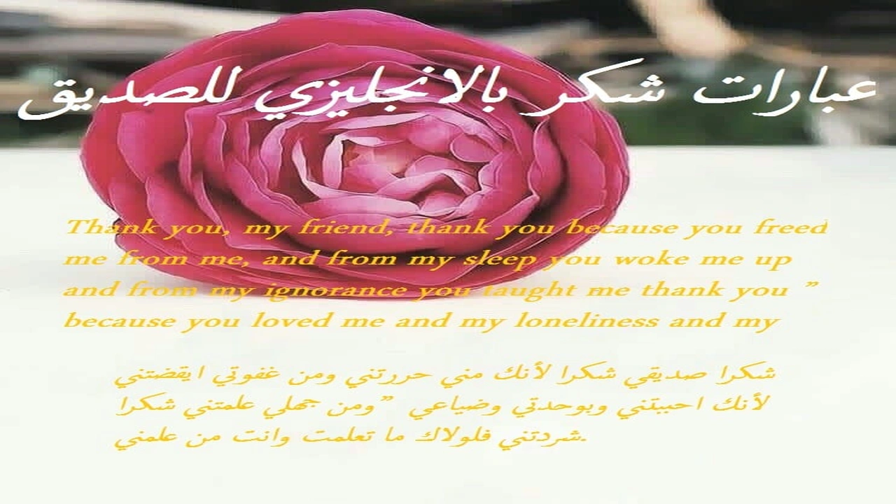 صورة عبارات شكر بالانجليزي للصديق